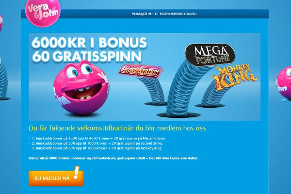 Verajonh Velkomstbonus